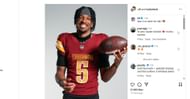 Jayden Daniels’ mom Regina reacts as QB shines in new Commanders new jersey/@nfl